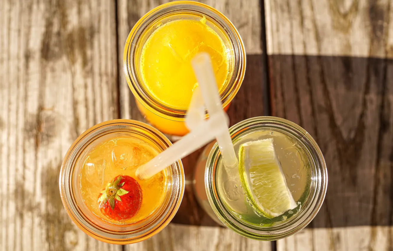 Photo wallpaper glass, juice, cocktail, fruit