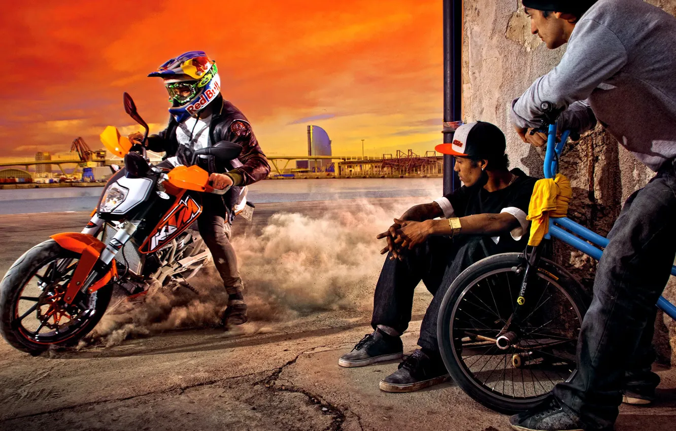 Photo wallpaper bike, ktm, stunt