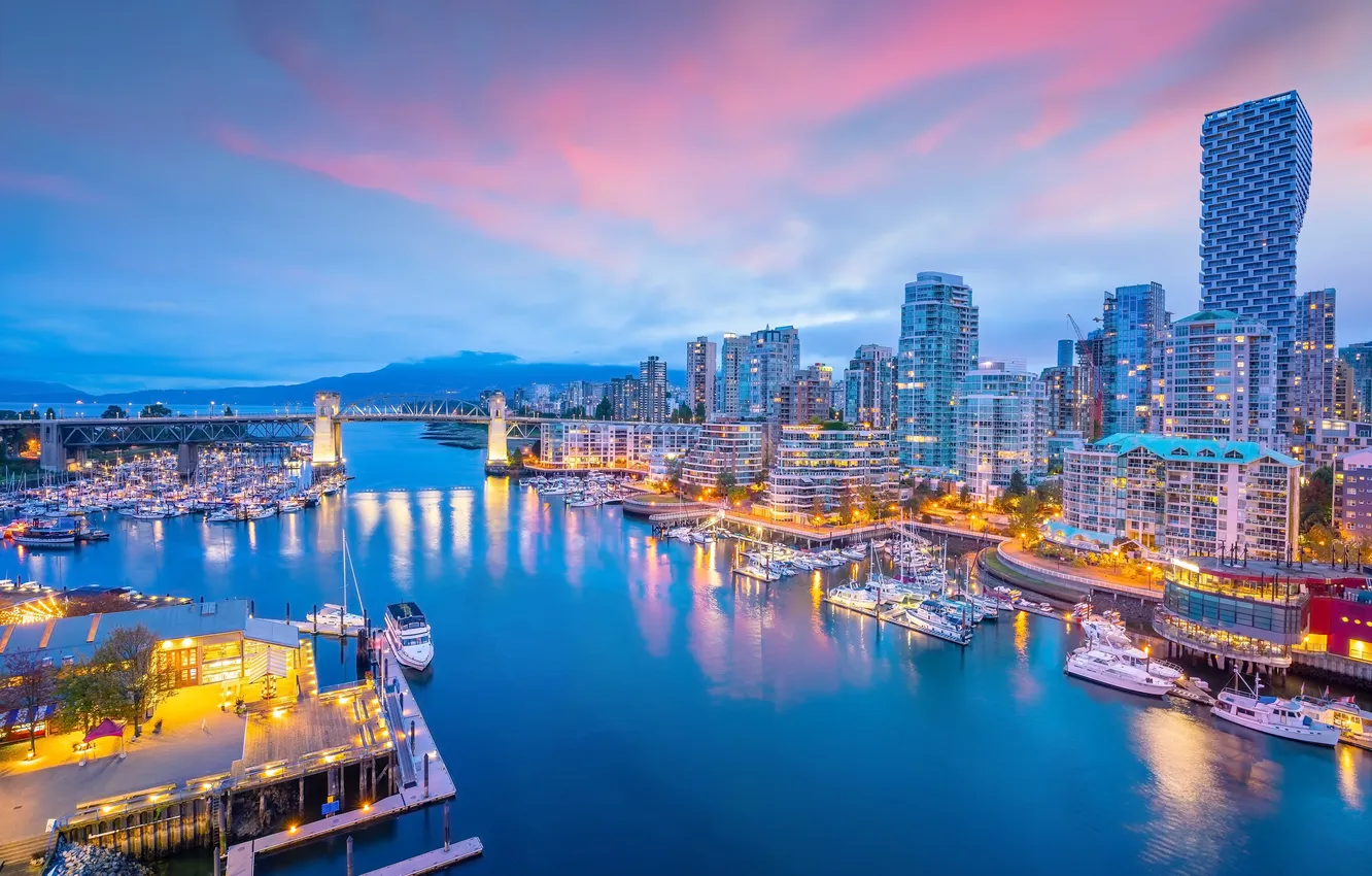 Photo wallpaper city, Vancouver, bay