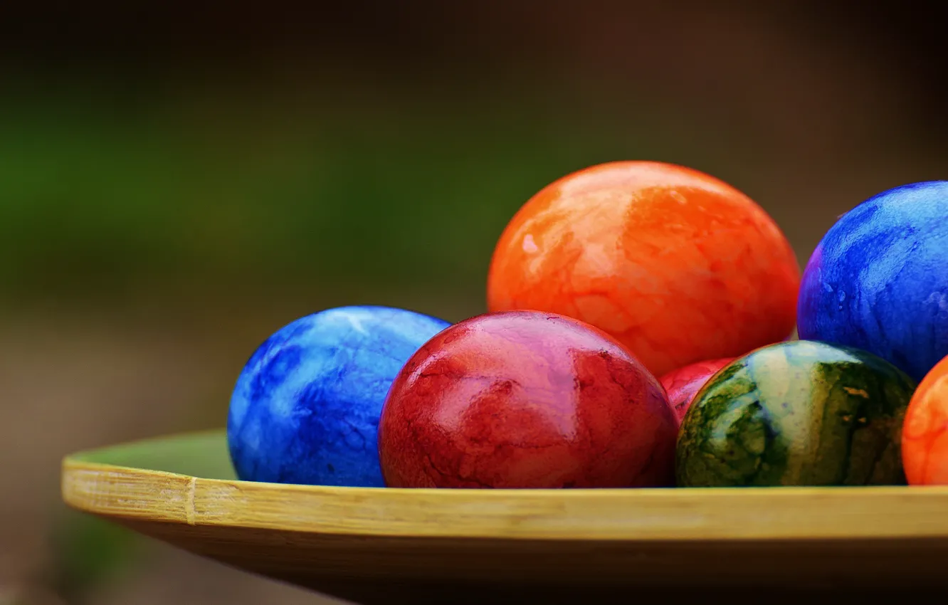 Photo wallpaper colorful, Easter, rainbow, Easter, eggs, decoration, Happy, the painted eggs