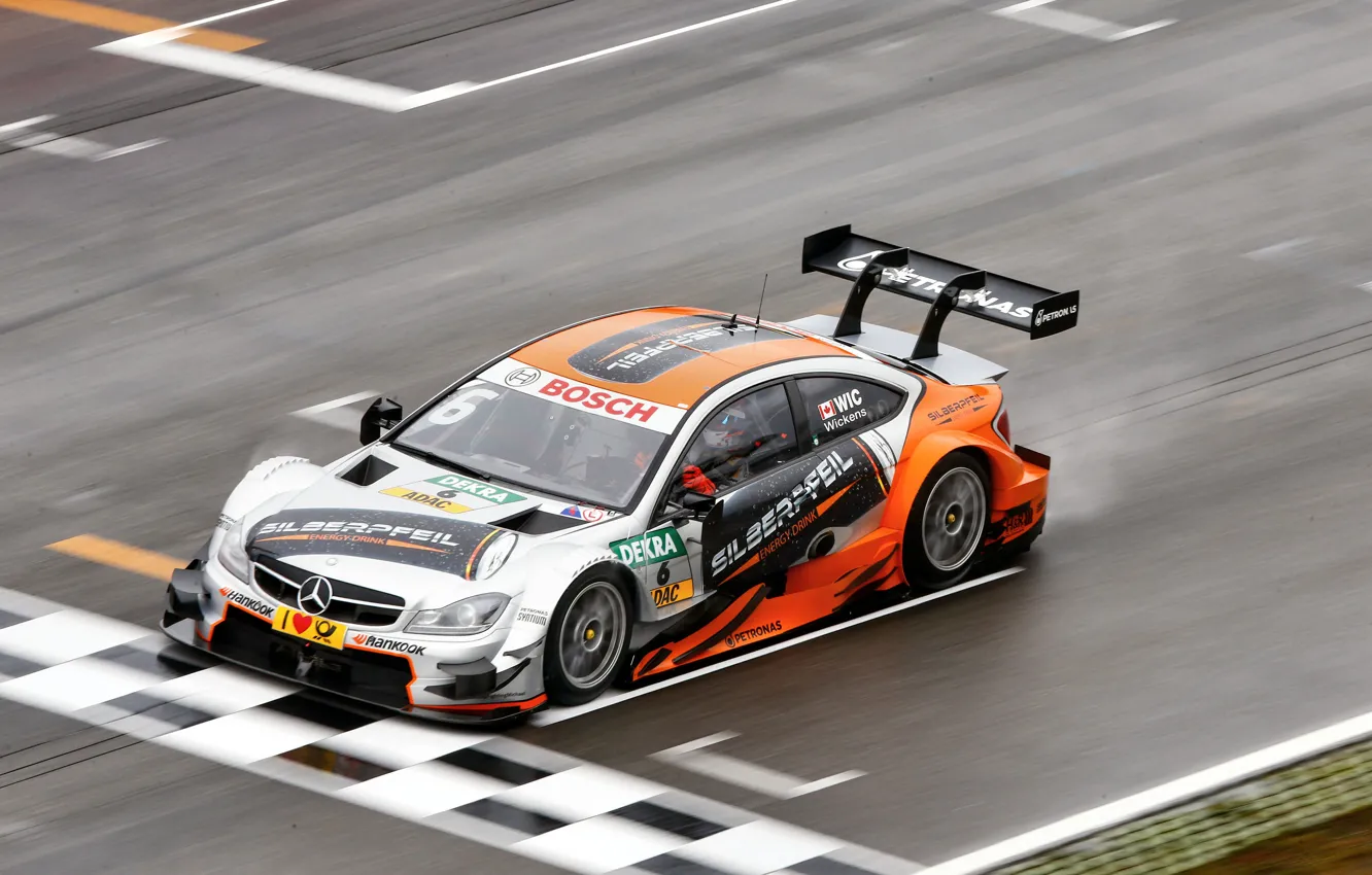 Photo wallpaper Mercedes, DTM, damp, C-Class, Wickens