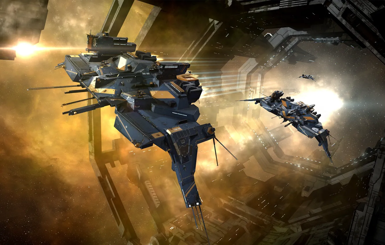 Photo wallpaper nebula, station, Space, space, the gates, spaceship, eve online, space ship