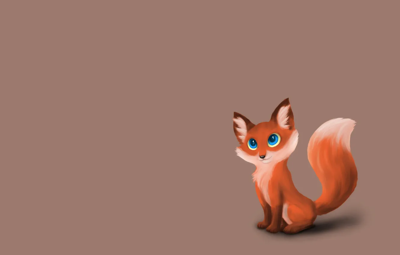 Photo wallpaper animal, minimalism, Fox, fox