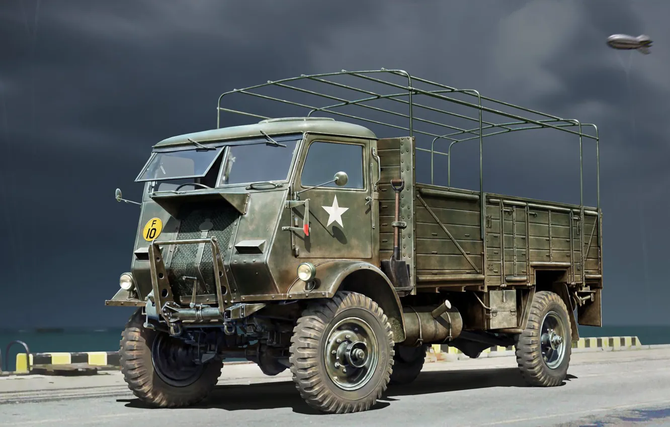Photo wallpaper Truck, military truck, Model W.O.T. 6, WWII British Truck, Fordson
