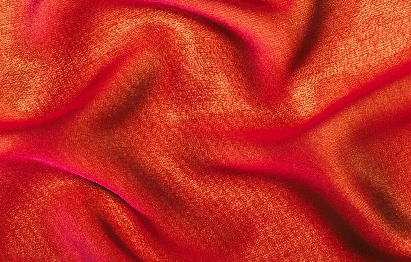 Photo wallpaper red, Shine, texture, silk, fabric, softness, folds, smoothness