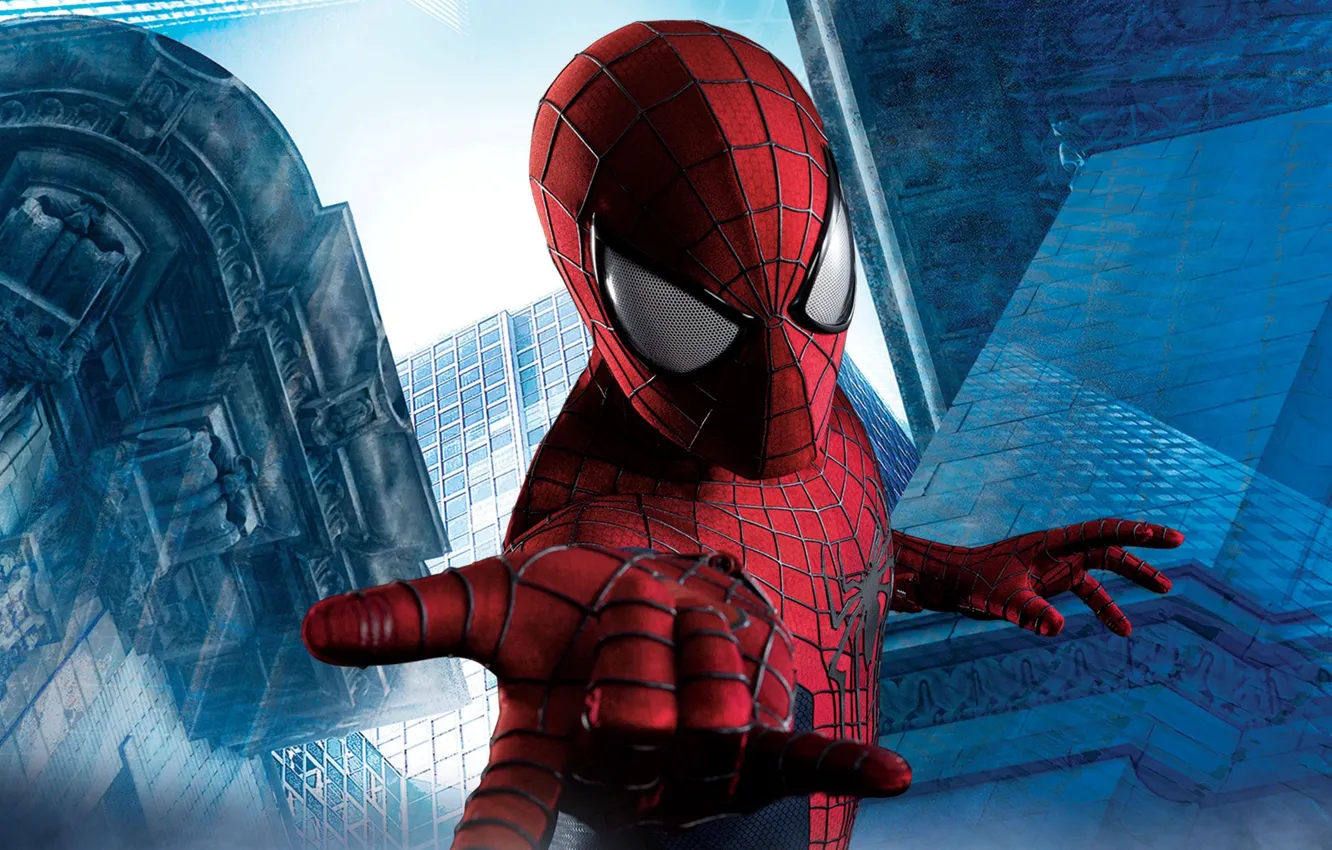 Photo wallpaper city, Spider Man, the amazing spider man, spidey