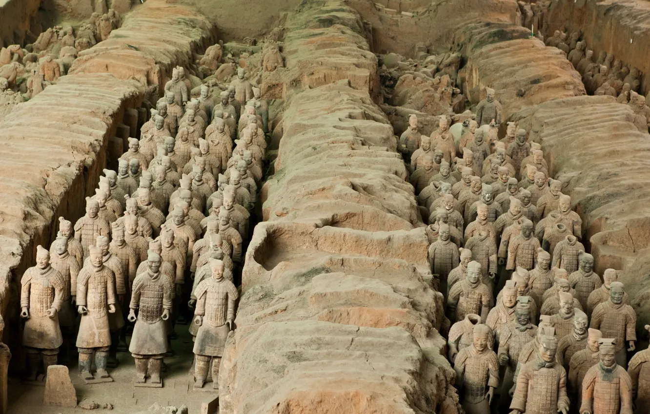 Photo wallpaper China, The terracotta army, archaeology