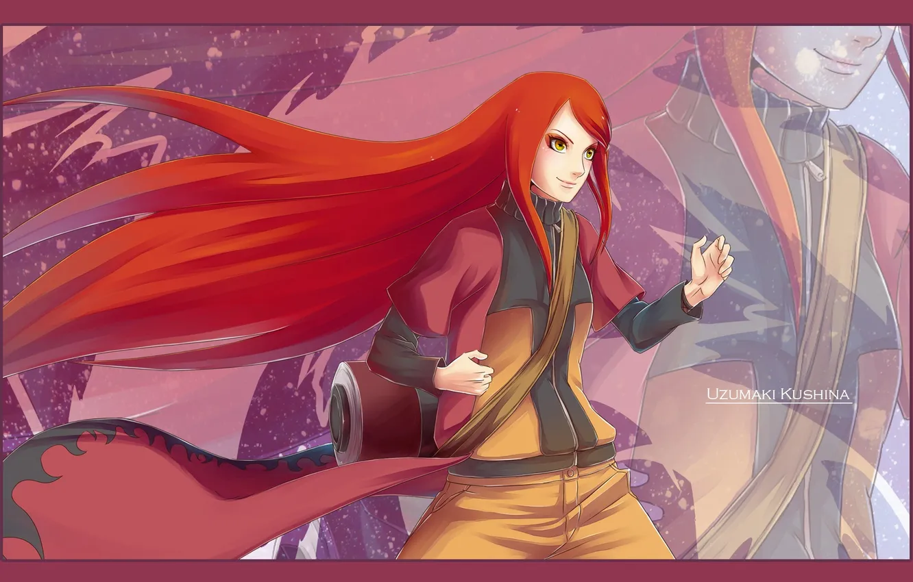 Photo wallpaper girl, smile, mood, Naruto, Naruto, gesture, art, scroll
