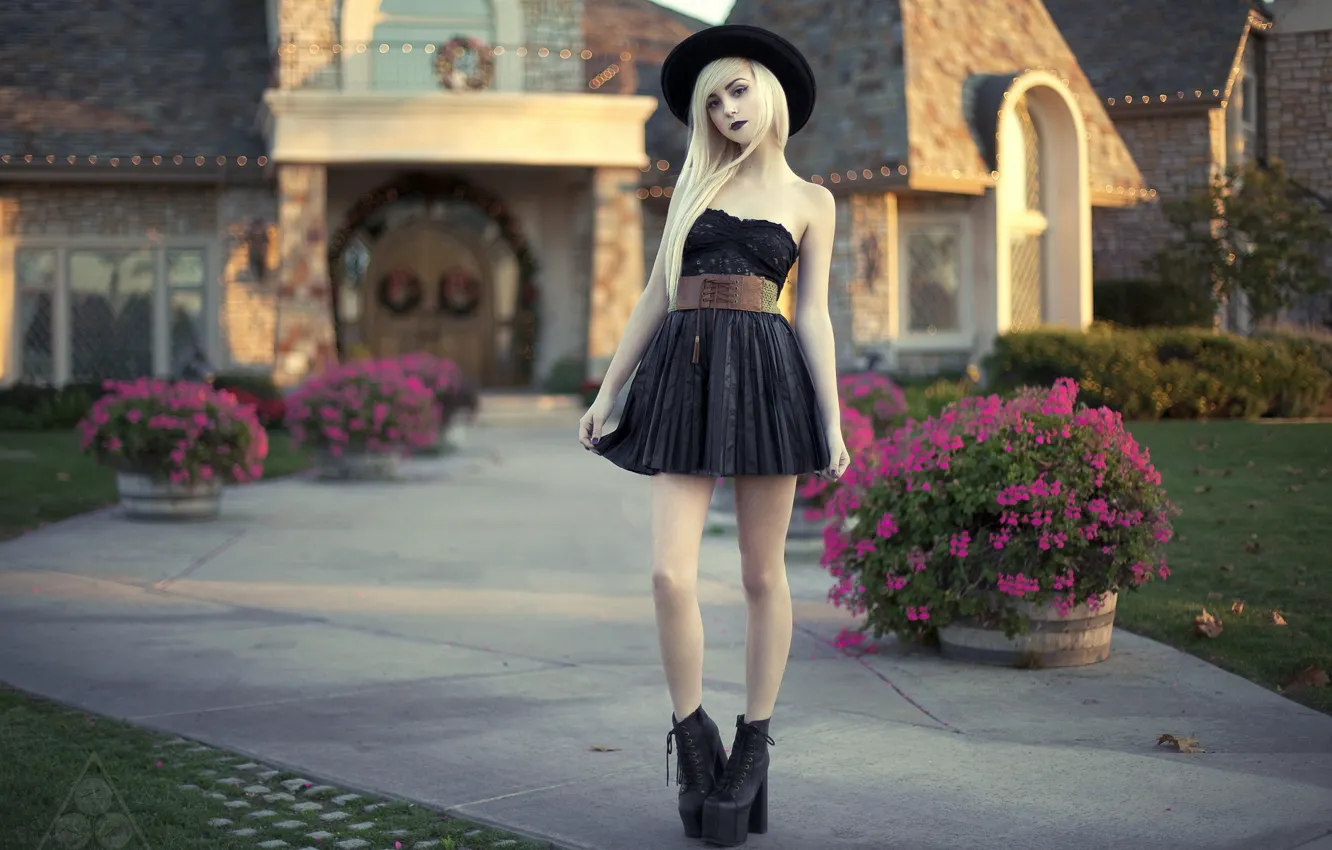 Photo wallpaper girl, pose, background