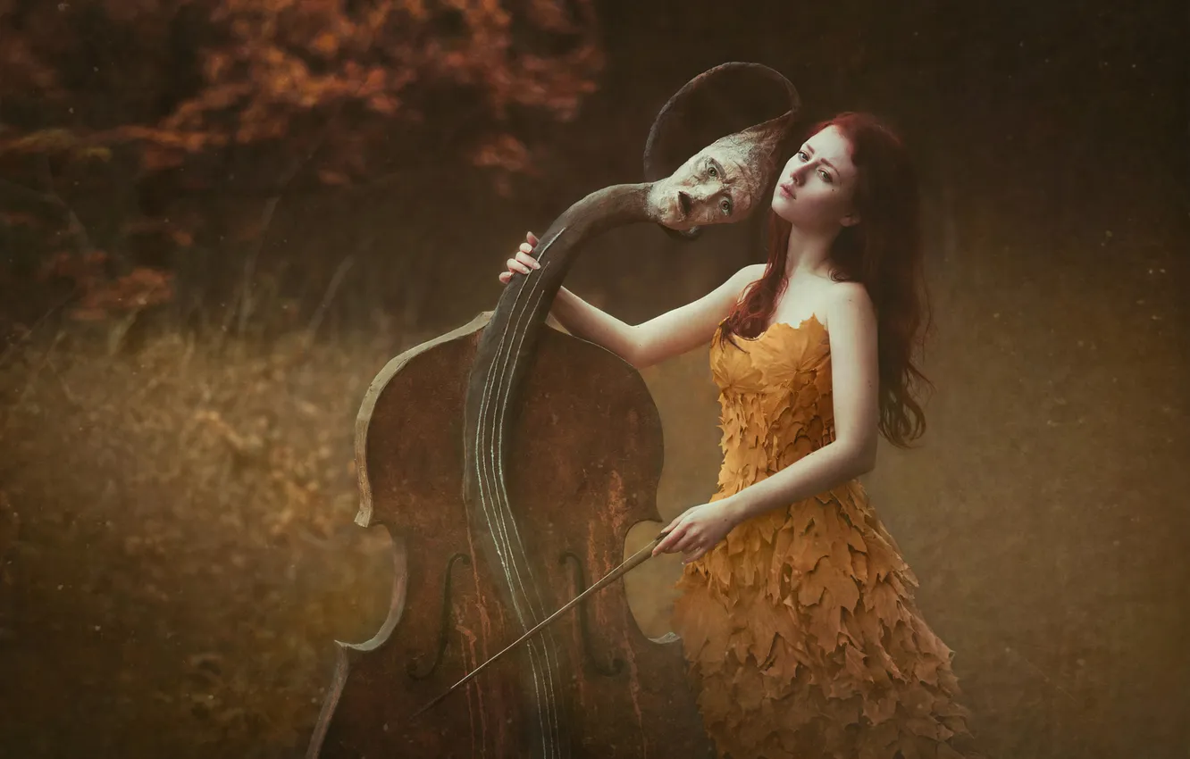 Photo wallpaper autumn, girl, style, the game, fantasy, cosplay, bass, Eva Wald