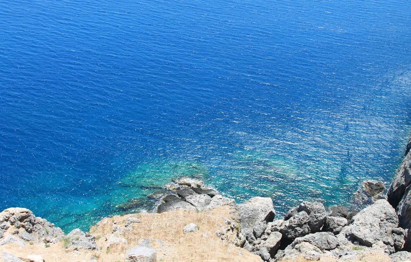 Photo wallpaper sea, water, landscape, blue, nature, blue, view, beauty