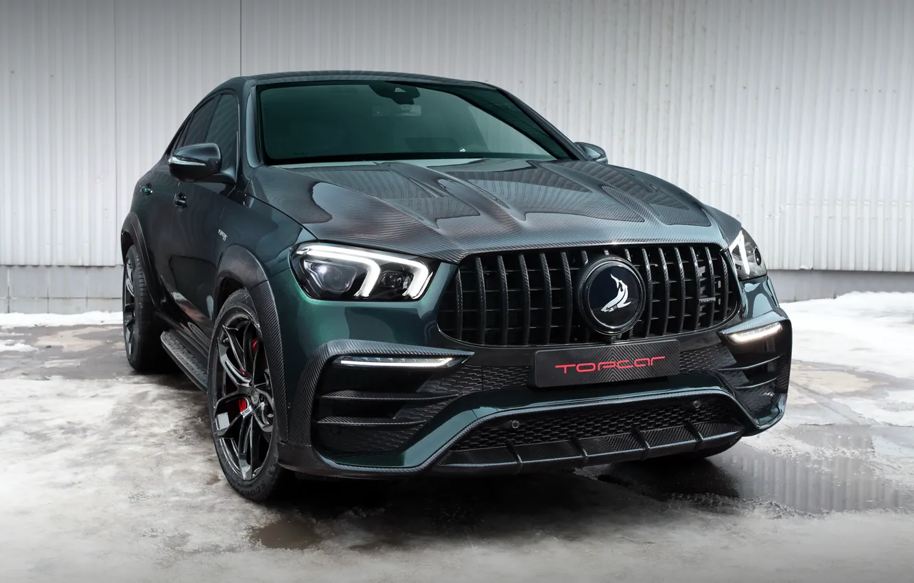 Photo wallpaper Mercedes-Benz, Mercedes, Green, Ball Wed, Front, Coupe, Inferno, GLE