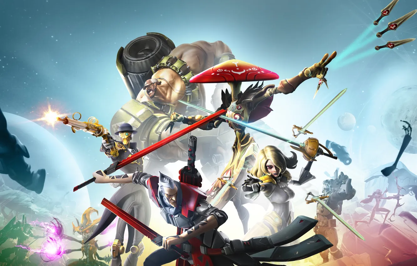 Photo wallpaper look, weapons, magic, equipment, 2K Games, Gearbox Software, Battleborn