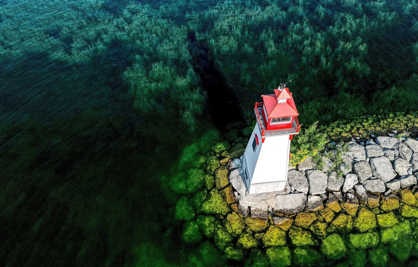 Photo wallpaper Ontario, Ontario, Cape Jackson Lighthouse, Lake Simcoe, Lake Simcoe, Cape Jackson Lighthouse