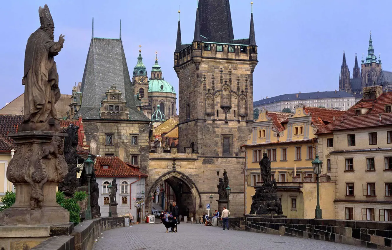 Photo wallpaper Bridge, Prague, Czech Republic