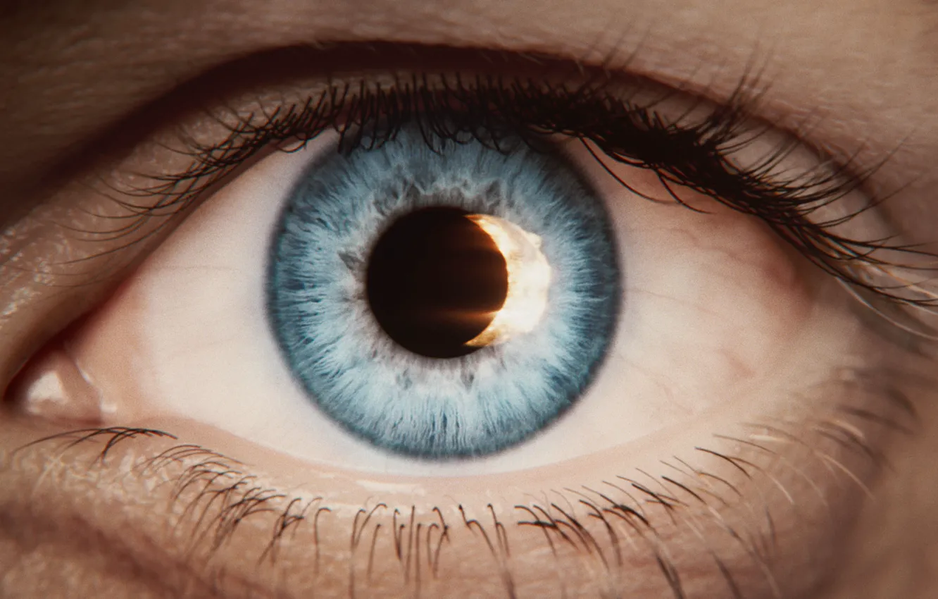 Photo wallpaper eyes, reflection, fiction, Eclipse, Star wars, eklips, Star Wars Eclipse