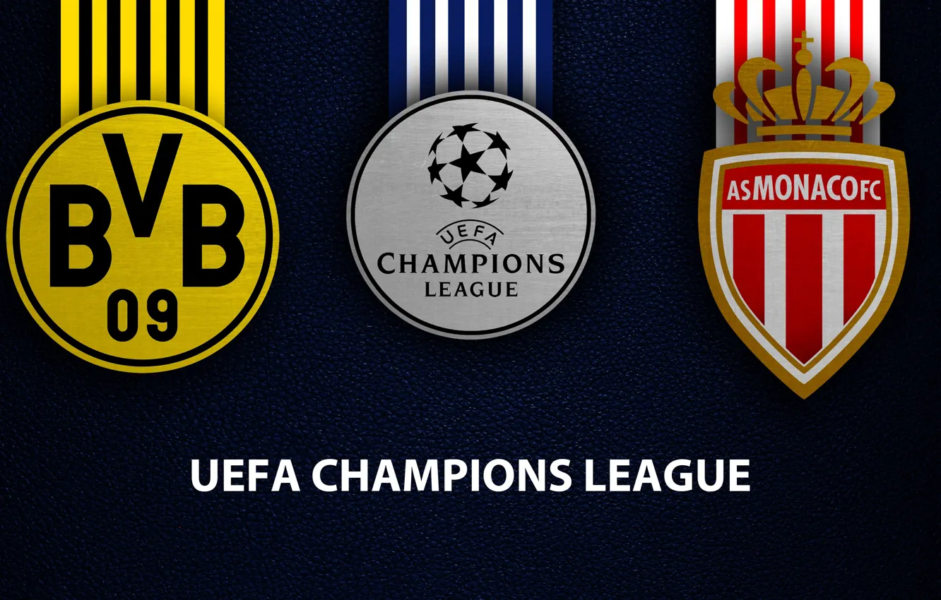 Photo wallpaper wallpaper, sport, logo, football, Borussia Dortmund, UEFA Champions League, AS Monaco, Borussia Dortmund vs AS …