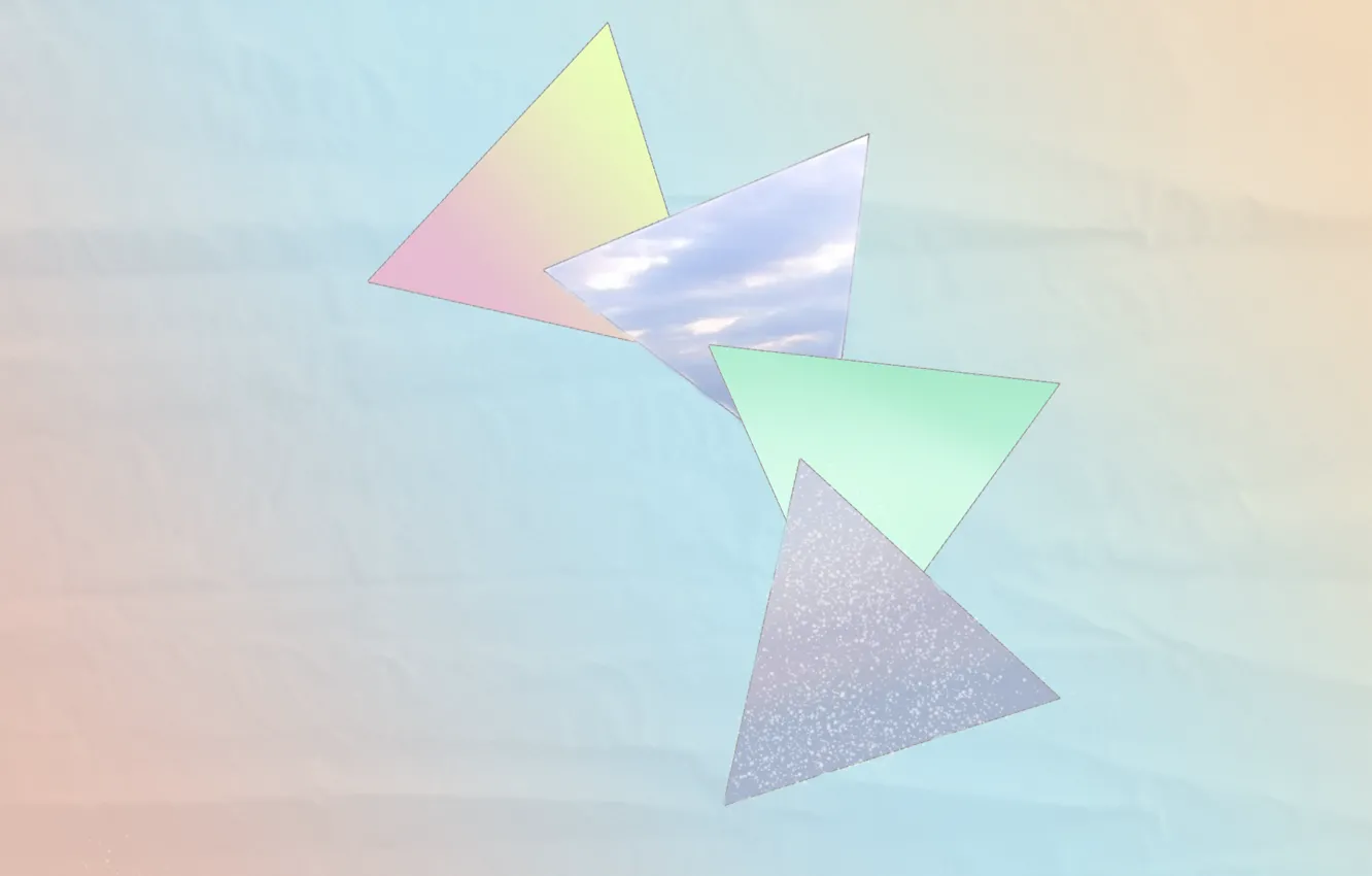 Photo wallpaper color, gradient, pastel, geometry, triangle