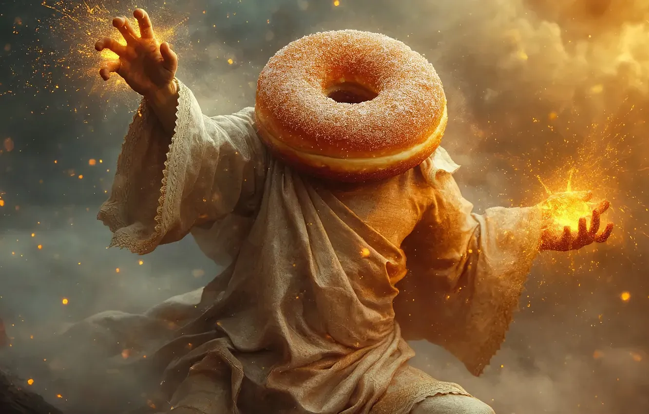 Photo wallpaper magic, fantasy, MAG, donuts