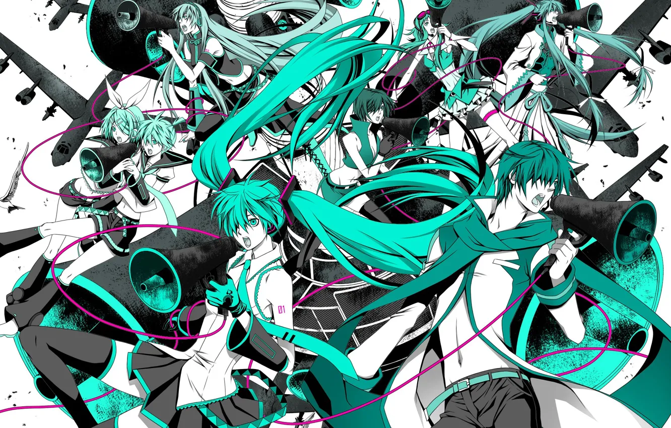 Photo wallpaper anime, Vocaloid, Vocaloid, green