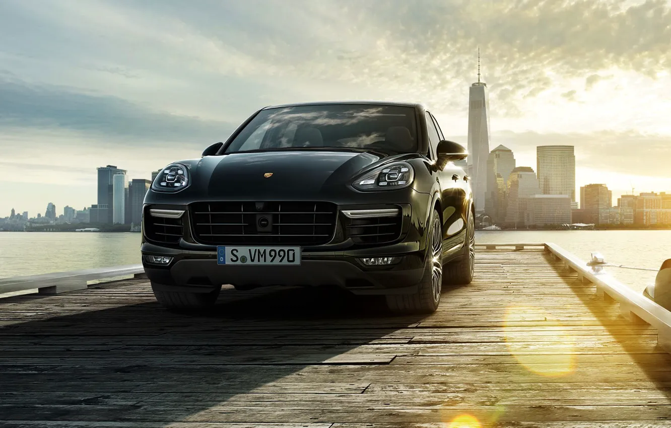 Photo wallpaper Porsche, Porsche, Cayenne, Cayenne, 958, Turbo S, 2015