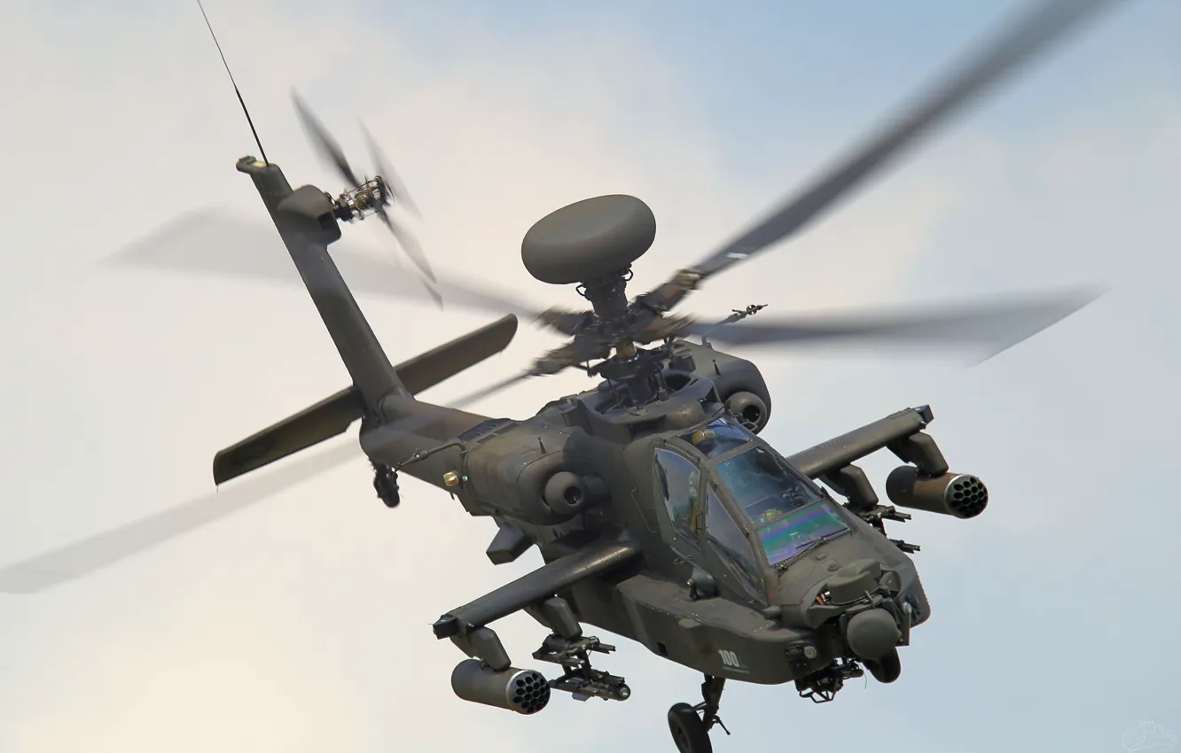 Photo wallpaper helicopter, Apache, shock, "Apache"