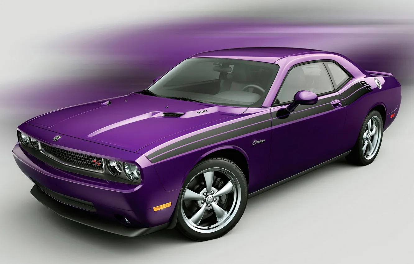 Photo wallpaper Dodge, muscle car, purple, Challenger 6.1 SRT, HEMI V8