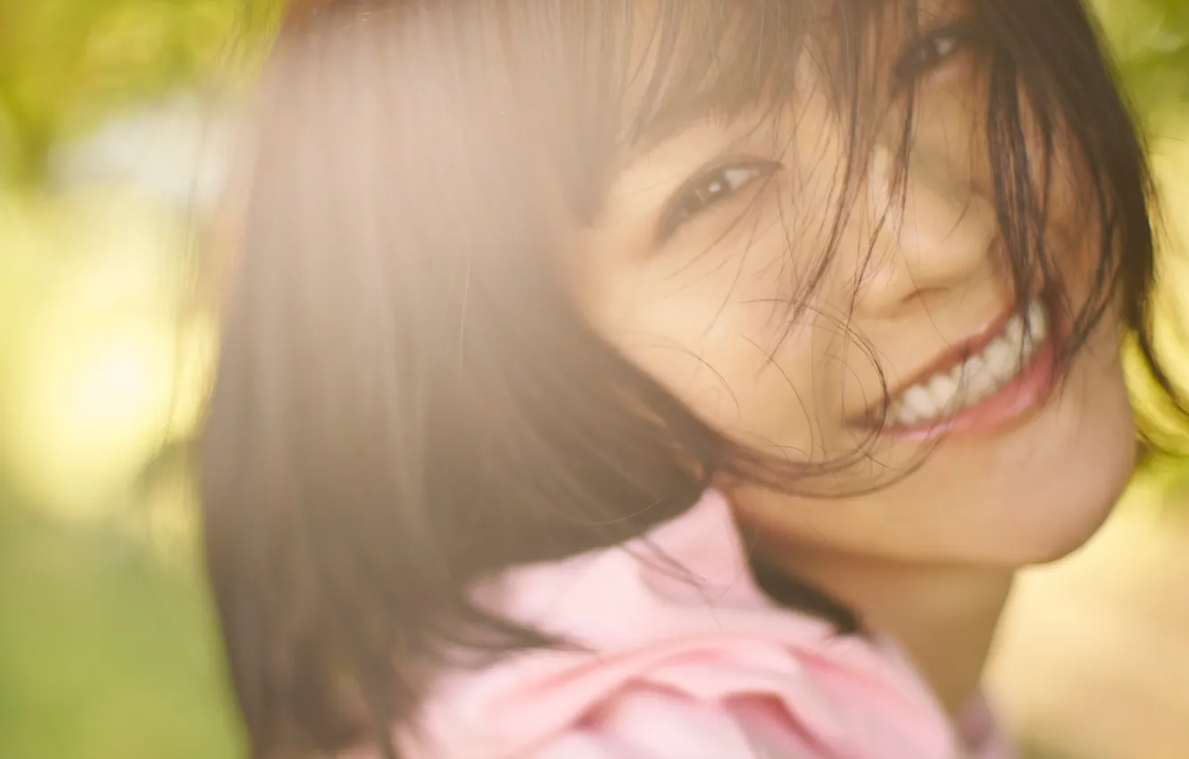 Photo wallpaper woman, smile, beautiful, model, pretty, laugh, asian, cute