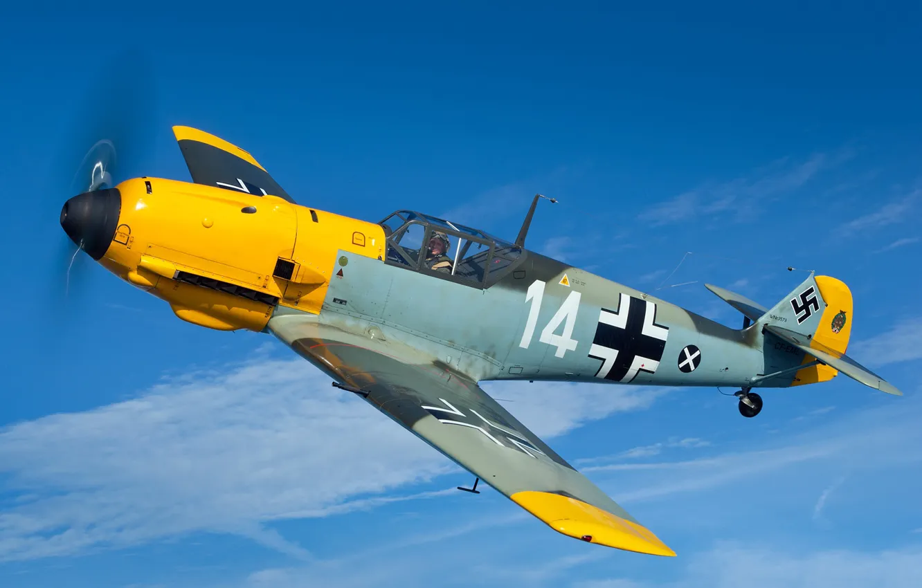 Photo wallpaper Bf 109, Messerschmitt, Me-109, Air force, Luftwaffe, The second World war, Messerschmitt Bf.109E