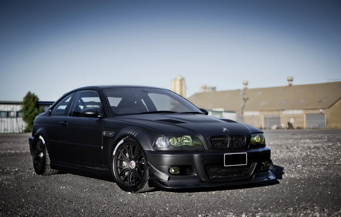 Photo wallpaper black, BMW, BMW, black, E46