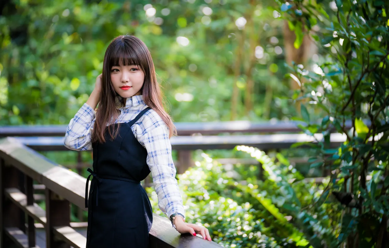 Photo wallpaper girl, Asian, cutie