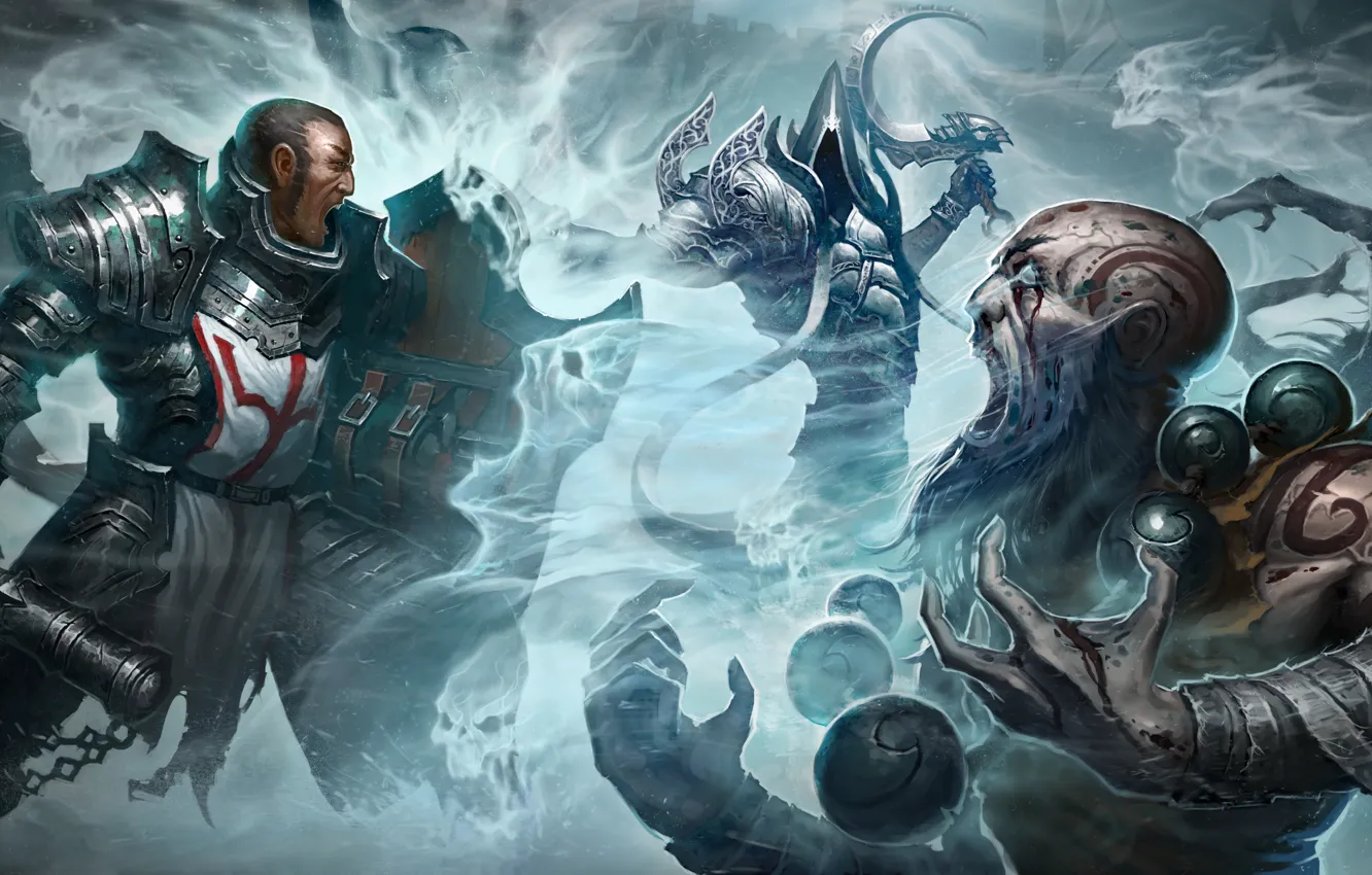 Photo wallpaper Diablo 3, diablo, monk, Souls, Reaper of Souls, Malthael, Crusader, Diablo 3: Reaper of Souls