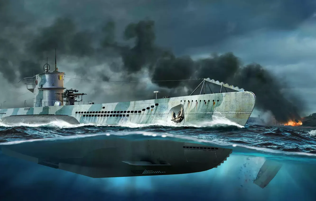 Photo wallpaper Germany, submarine, Kriegsmarine, Li Lao, DKM Navy Type VII-C U-Boat