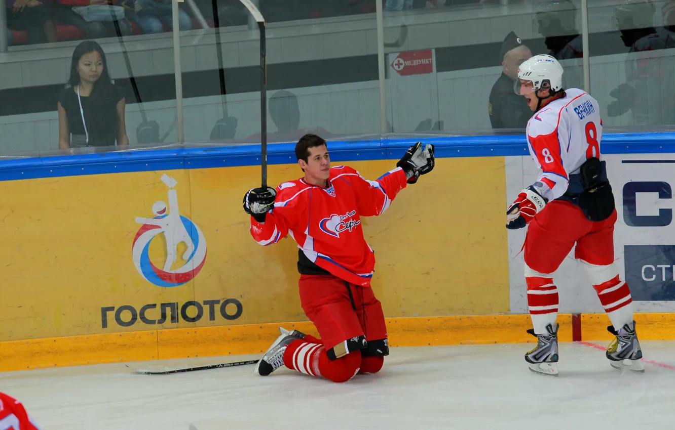 Photo wallpaper hockey, match, Sochi 2014, with the participation of NHL stars and ambassadors of "Soch, charity