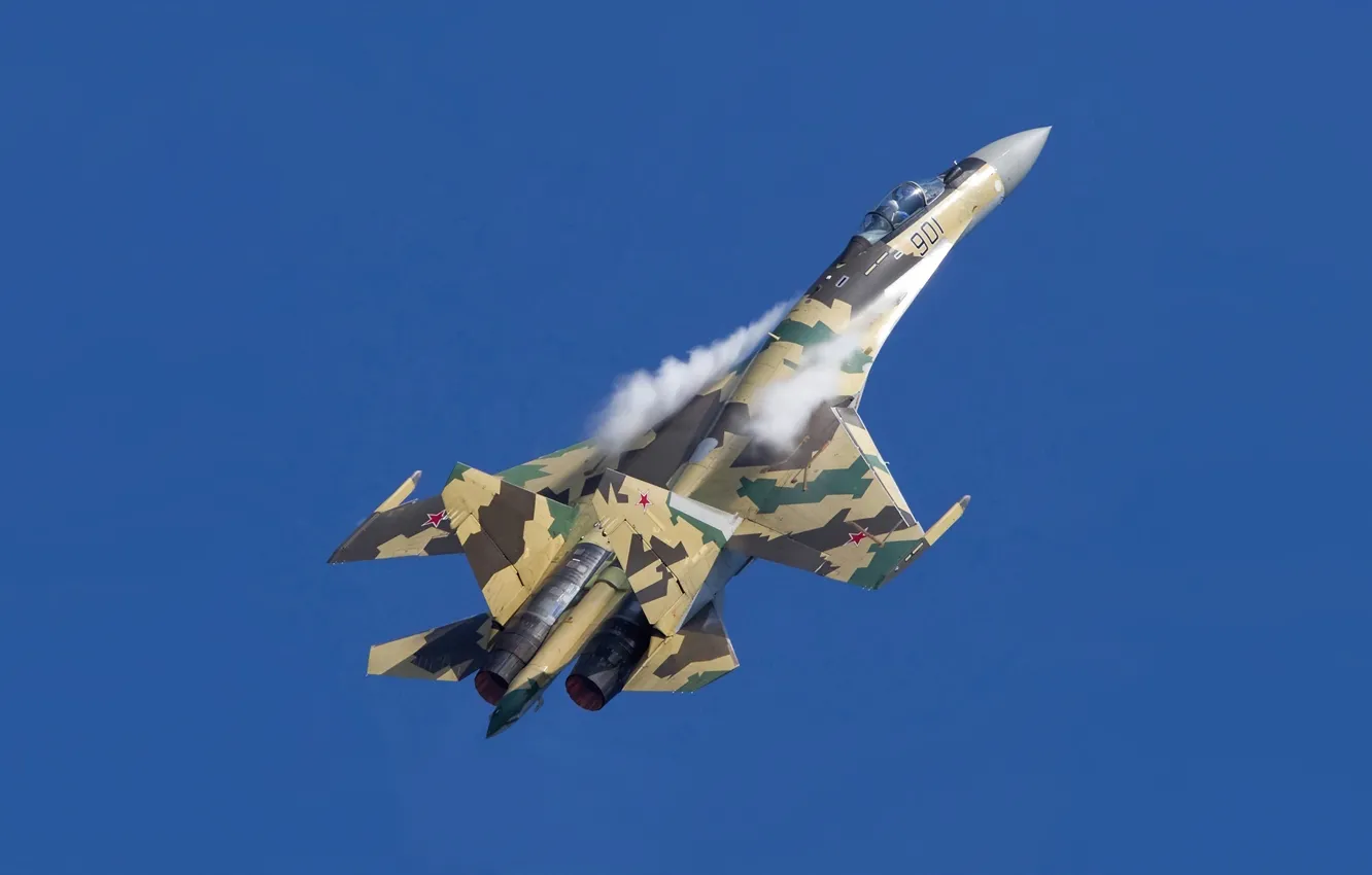 Photo wallpaper Fighter, Dry, Su-35BM, '901'