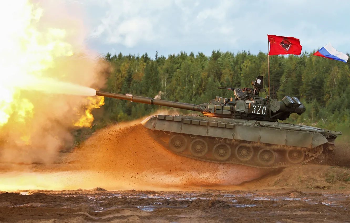 Photo wallpaper shot, tank, Russia, military equipment, MBT, T-80 BV