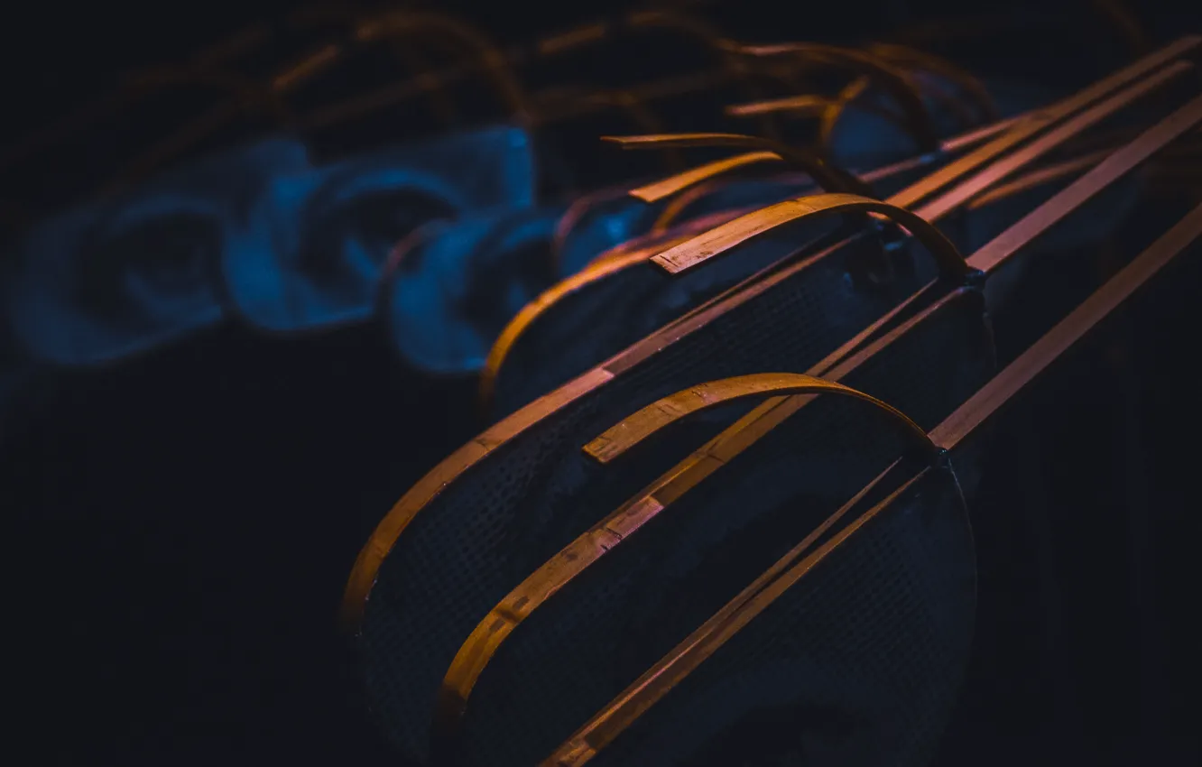 Photo wallpaper abstraction, triangle, thread