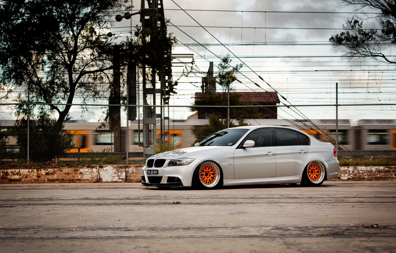 Photo wallpaper tuning, BMW, BMW, grey, tuning, E90, The 3 series, 320d