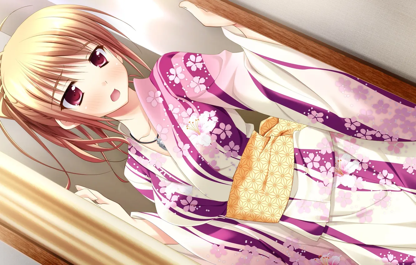 Photo wallpaper Single, female, game cg, Blush, Dp Minase, Yaneura no Kanojo