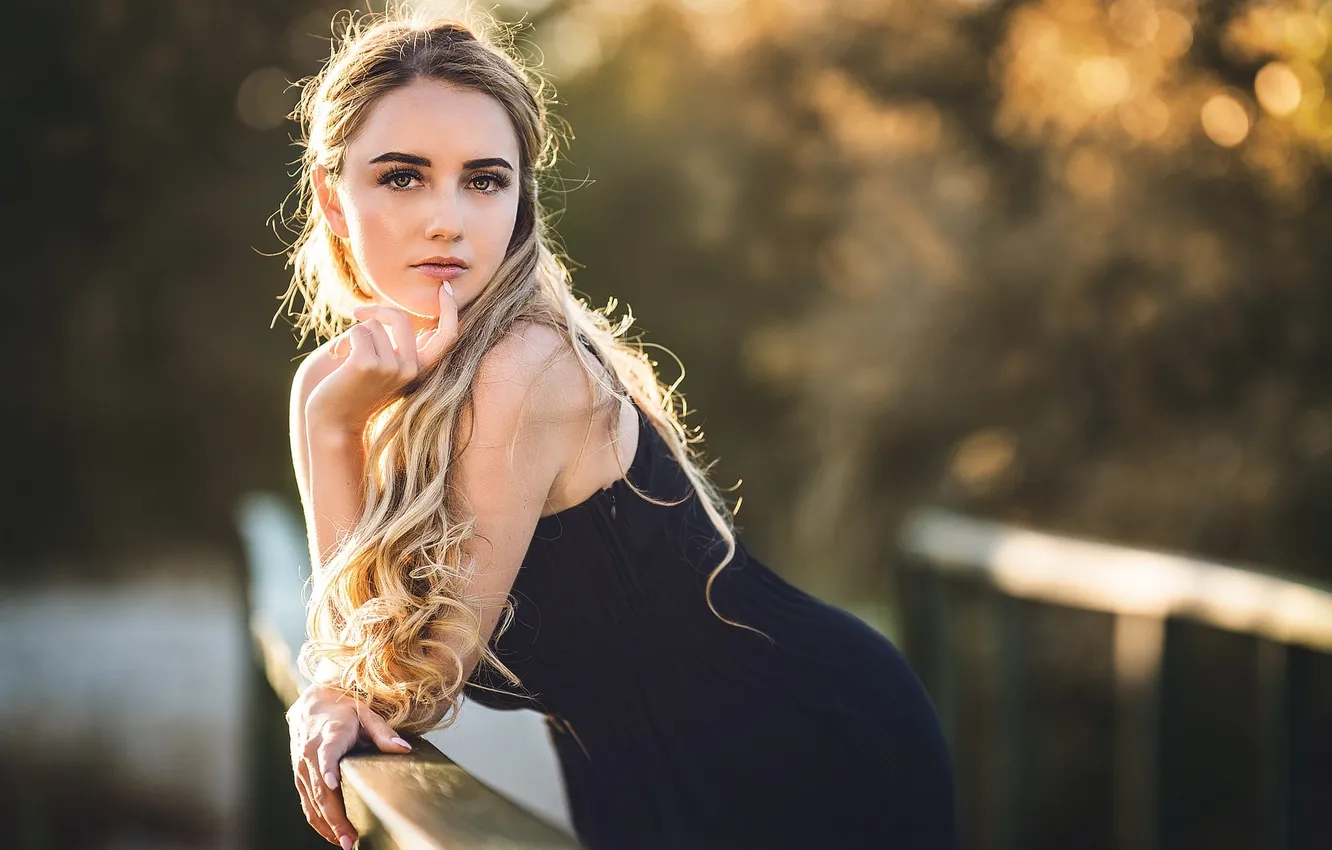 Photo wallpaper girl, long hair, dress, beautiful, model, cute