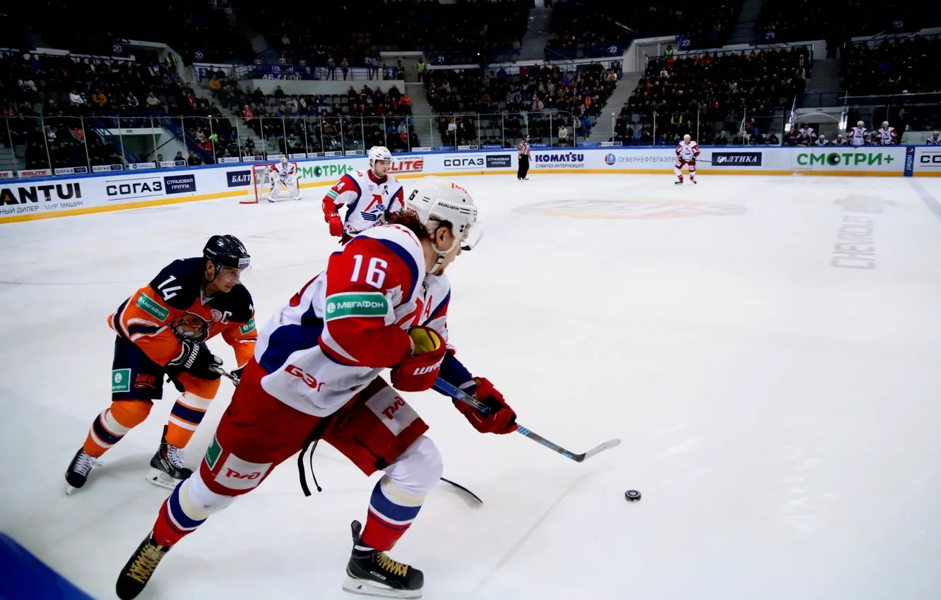 Photo wallpaper ice, Cupid, speed, locomotive, hockey, washer, hockey player, Hockey