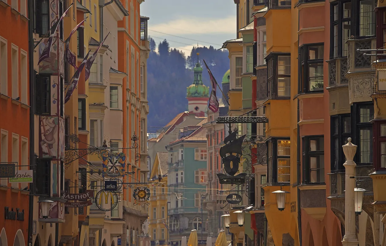 Photo wallpaper street, home, Austria, Innsbruck