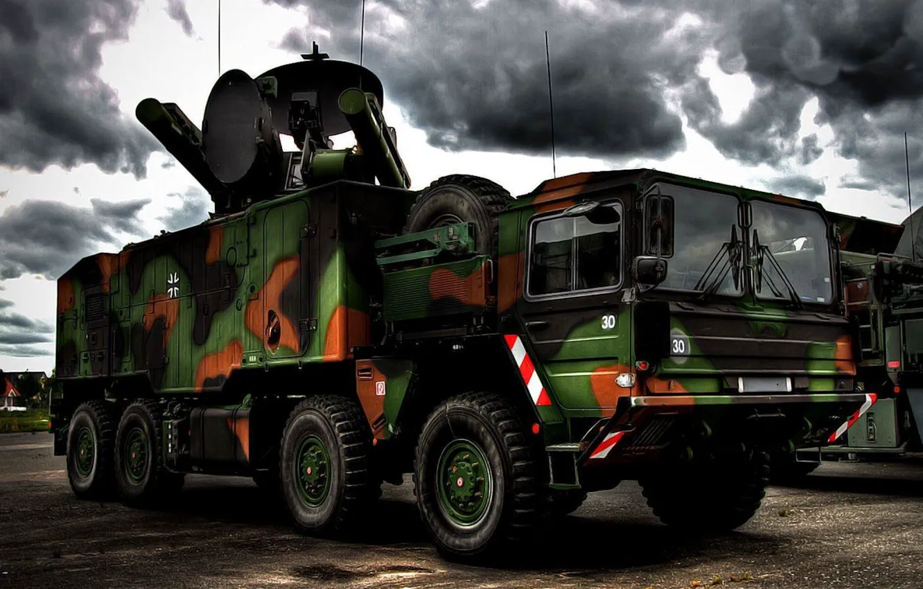 Photo wallpaper the Bundeswehr, SAM, Roland, chassis 8x8 MAN, the German-French anti-aircraft missile system