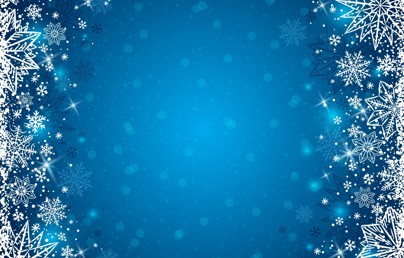 Photo wallpaper winter, snowflakes, background, winter, background, snowflakes
