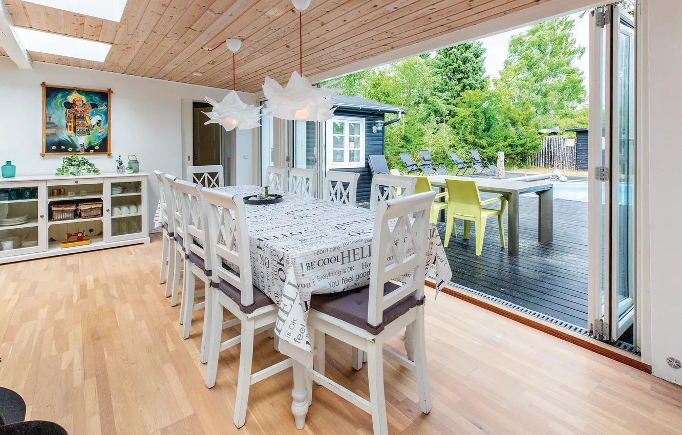 Photo wallpaper design, style, interior, terrace, dining room