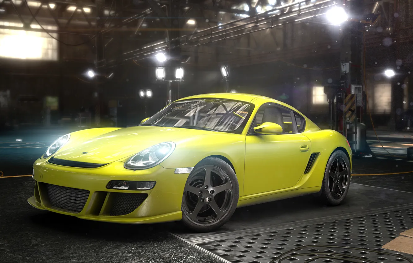 Photo wallpaper garage, Porsche 911, Ubisoft, The Crew