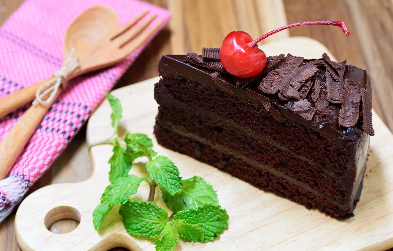 Photo wallpaper cake, mint, chocolate, cream chocolate