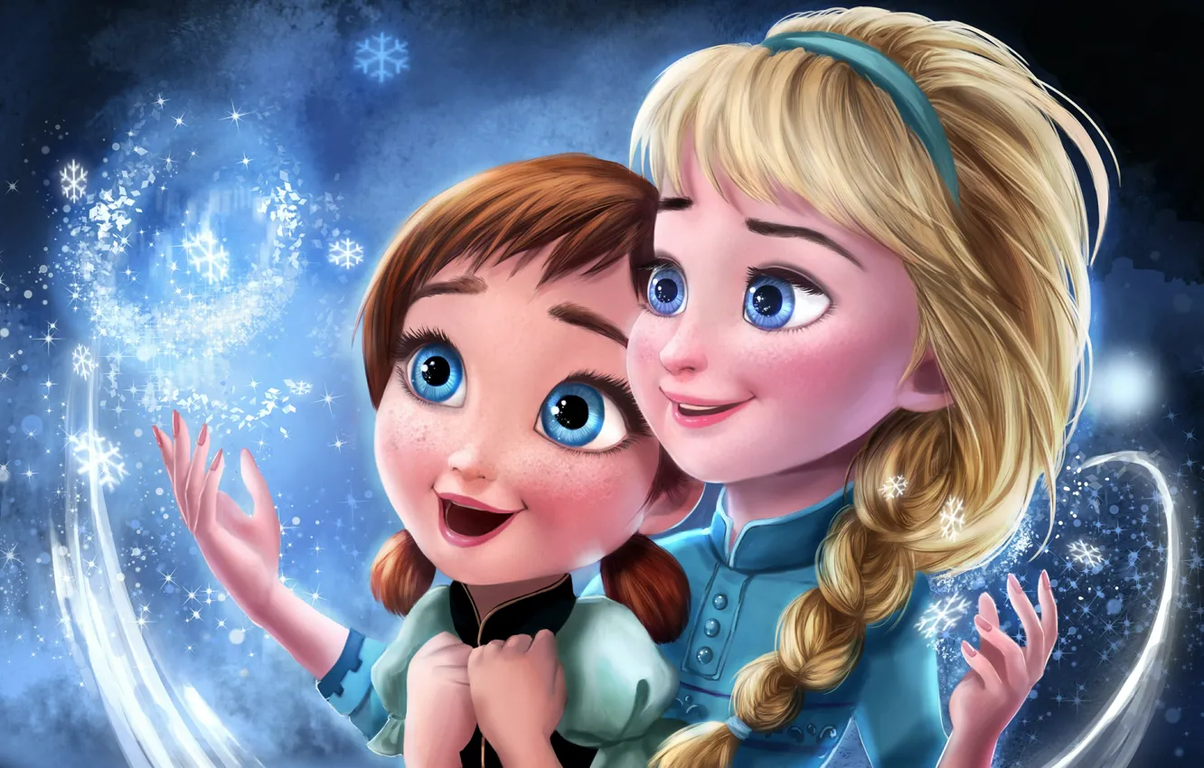 Photo wallpaper Frozen, Disney, Anna, Anna, Princess, Cartoon, Elsa, Elsa