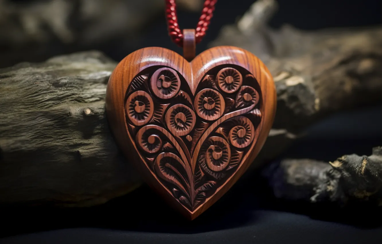 Photo wallpaper love, holiday, heart, feelings, pendant, heart, suspension, Valentine's Day