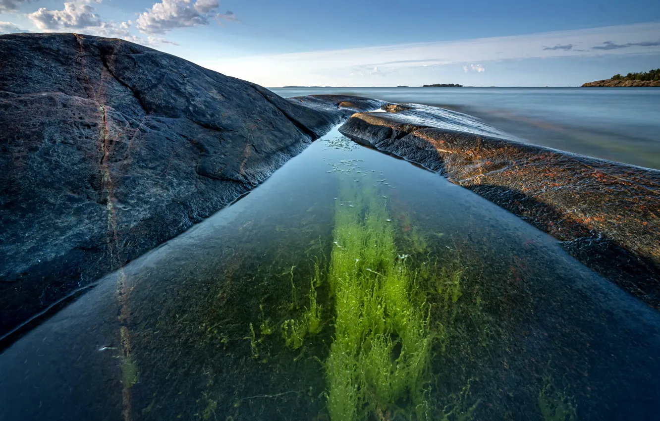 Photo wallpaper sea, nature, shore
